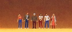 Preiser 80900 1/200 Pedestrians 1/200 Scale People Standing pkg 6