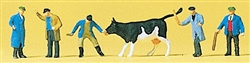 Preiser 88544 Z Farm Figures Cattle At Market w/Figures