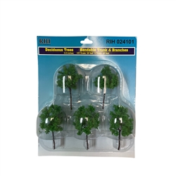 Rock Island Hobby 24101 Deciduous Trees 3.5" (5)