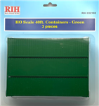 Rock Island Hobby 32102 HO 40' Containers Green (3)