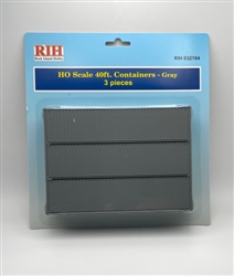 Rock Island Hobby 32104 HO 40' Container Gray (3)