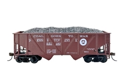 Rock Island Hobby 032207 HO PRR 36' Hopper w/ Coal