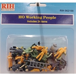 Rock Island Hobby  62100 HO Working People W/Ladder