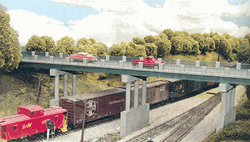 Rix 123 HO Wrought Iron Highway Overpass w/Adjustable Piers Kit 150' Scale w/4 Piers