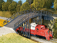 Rix 200 HO Rural Wooden Overpass Plastic Kit