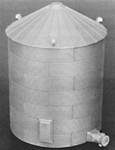 Rix 304 HO Grain Bin w/30-Degree Peaked Top Scale Height: 33'  Kit