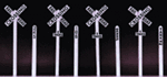 Rix 660 HO Crossbuck and Milepost Set