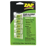 Robart 105 Zap-A-Gap CA+ Single-Use .02oz Tubes Pkg 5