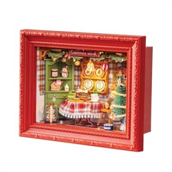 Robotime DP005 Rolife Christmas Eve Party Shadow Box DP005 3-D Laser-Cut Wood Puzzle