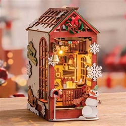Robotime TGC07 Rolife Christmas Indoor Scene DIY Book Nook TGC07 3-D Laser-Cut Wood Puzzle