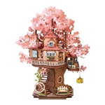 Robotime TGS04 Sakura Tree House Laser-Cut Wood Puzzle
