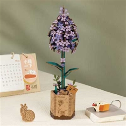 Robotime TW021 Lilac Laser-Cut Wood Kit 3D Wooden Puzzle