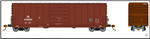 Rapido 139008 HO Evans X72A Box Canadian National 6pk