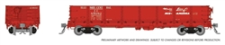 Rapido 163014A HO NP 40' Drop-Bottom Gondola Illinois Central Random from Set #1 Mid-America Slogan