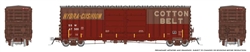 Rapido 170031 HO Pacific Car & Foundry B-70-69 Boxcar Cotton Belt SSW #67300 Patched Weathered