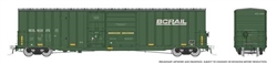 Rapido 191004A HO Trenton Works 6637 Cubic Foot Combination-Door Boxcar BC Rail Random from Set #2 Weathered