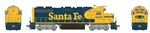 Rapido 38004 HO EMD GP38 Low Nose Standard DC Santa Fe #2346 No Class Lights