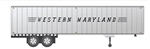 Rapido 403036 HO 40' Fruehauf Trailer Western Maryland WM 3