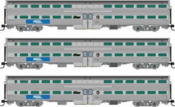 Rapido 545005 N Budd Gallery Commuter Coach 3-Pack Metra #749 756 760 BN & RTA Logos