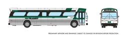Rapido HO Mid-1960s 1980s Suburban New Look Bus Lighted Assembled GO Transit #1046