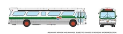 Rapido HO Mid-1960s 1980s Suburban New Look Bus Lighted Assembled Golden Gate Transit #866