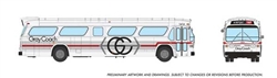 Rapido 753117 HO Mid-1960s 1980s Suburban New Look Bus Lighted Assembled Gray Coach #1418