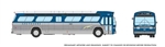 Rapido 753119 HO Mid-1960s 1980s Suburban New Look Bus Lighted Assembled Greyhound #9609