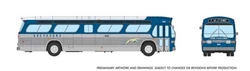 Rapido 753119 HO Mid-1960s 1980s Suburban New Look Bus Lighted Assembled Greyhound #9609