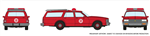 Rapido 800011 HO Chevy Impala Wagon Fire Chief