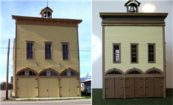 RSLaserKits 2037-B HO Firehouse/Town Hall Kit