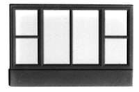 Smalltown 7003 HO Talltown Modules #3 Two Small End Two Large Middle Windows