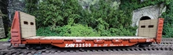State Tool & Die 722 HO Bulkhead Flatcar 3-D Resin & Laser-Cut Wood Kit Louisville & Nashville #22505