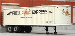 Sylvan Scale T0051 HO 34' Fruehauf Duravan Dry Van Trailer Resin Kit Unpainted Resin Castings with Campbell Express Decals