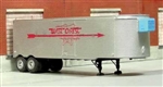 Sylvan Scale T0221 HO 1951-1955 Fruehauf 34' Stainless Steel West Coast Reefer Trailer Resin Kit Unpainted with West Coast Fast Freight Decals