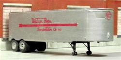 Sylvan Scale T0232 HO 1951-1955 Fruehauf 34' Stainless Steel West Coast Dry Van Trailer Resin Kit Unpainted with Watson Bros. Decals