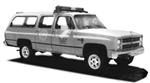 Trident 90018 HO Military US Air Force Modern Light Trucks Chevrolet Suburban Fire Department Command Unit