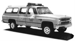 Trident 90018 HO Military US Air Force Modern Light Trucks Chevrolet Suburban Fire Department Command Unit