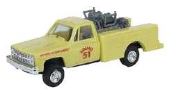Trident 901173 HO Chevrolet Rescue Pumper Emergency Fire Vehicles Lime Green