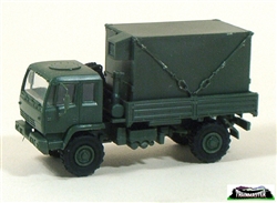 Trident 90125 HO Military US/NATO Medium Tactical Vehicles/Trucks Assembled Plastic M1079 2.5-Ton Single Axle Flatbed Van with S-280 Shelter Load