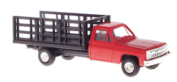 Trident 901533 HO Chevrolet Pick-Up with Stakebed Body Red TDN901533 Trident
