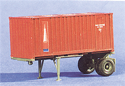 Trident 90181 HO Military US/NATO Modern Trailers MILVAN 20' Single-Axle Container Chassis w/20' Box Container