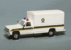 Trident 90313 HO Chevrolet Pick-Up w/ Box Body Emergency Police Quebec Provincial Security Police Force & Stripes
