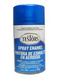 Testor 1257 All-Purpose Enamel Spray Paint 3oz Can Transparent Blue