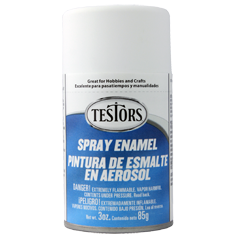 Testor 1258 All-Purpose Enamel Spray Paint 3oz Can Flat White