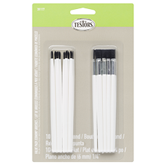 Testor 281177 Economy Paint Brush Set 10 Each Pointed Round and 1/4" Wide Flat