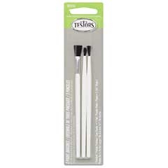 Testor 281210 Economy Paint Brush Set Carded 1 Each: Flat, Pointed, 1/4" Wide