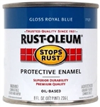 Testor 7727730 Stops Rust Paint & Rust Prevention 8oz Can Royal Blue