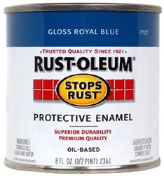 Testor 7727730 Stops Rust Paint & Rust Prevention 8oz Can Royal Blue