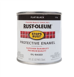 Testor 7776730 Stops Rust Spray Paint & Rust Prevention 8oz Can Flat Black