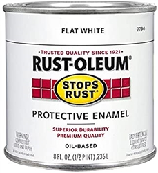 Testor 7790730 Stops Rust Spray Paint & Rust Prevention 8oz Can Flat White